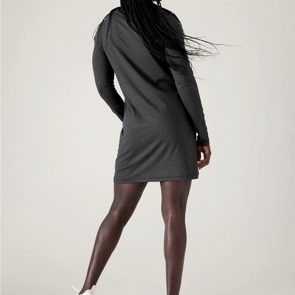 NWT! Athleta Uptempo Dress Size Small in Black Heather - Picture 2 of 11